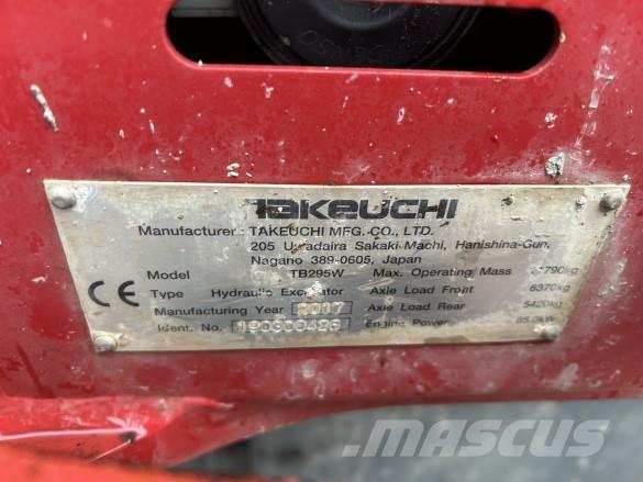 Takeuchi TB295W Excavadoras de cadenas