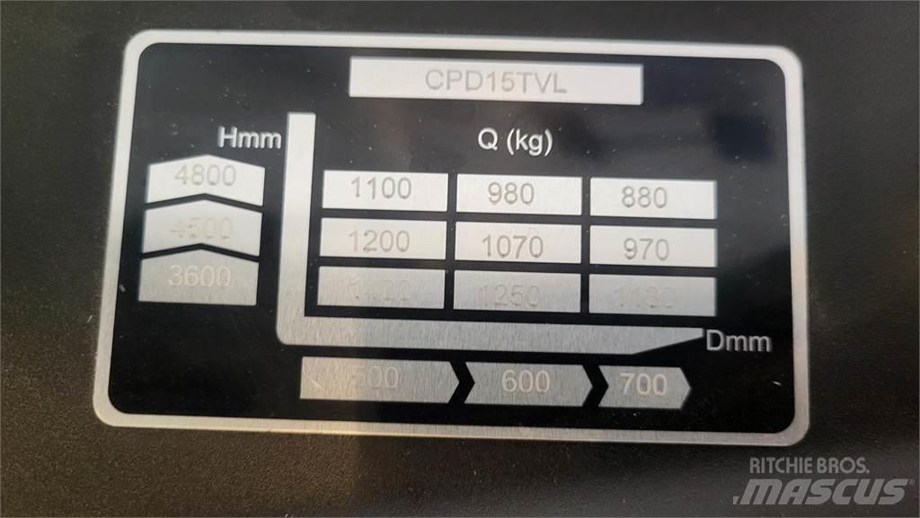  CPD15TVL T4800 Carretillas de horquilla eléctrica