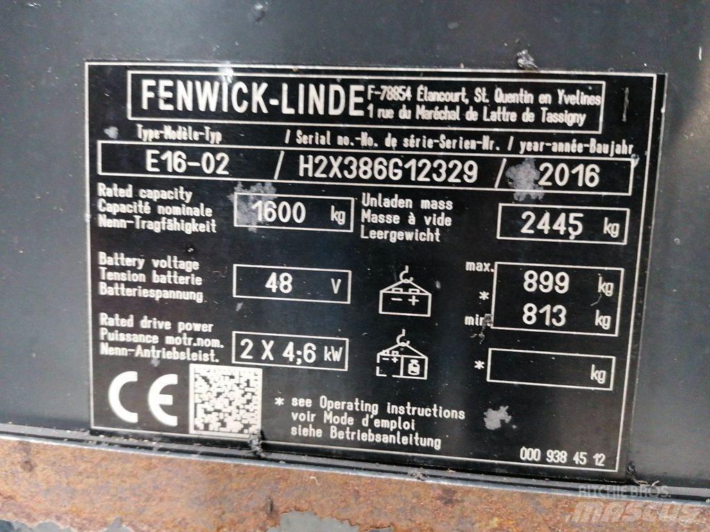Linde E16-02 Carretillas de horquilla eléctrica