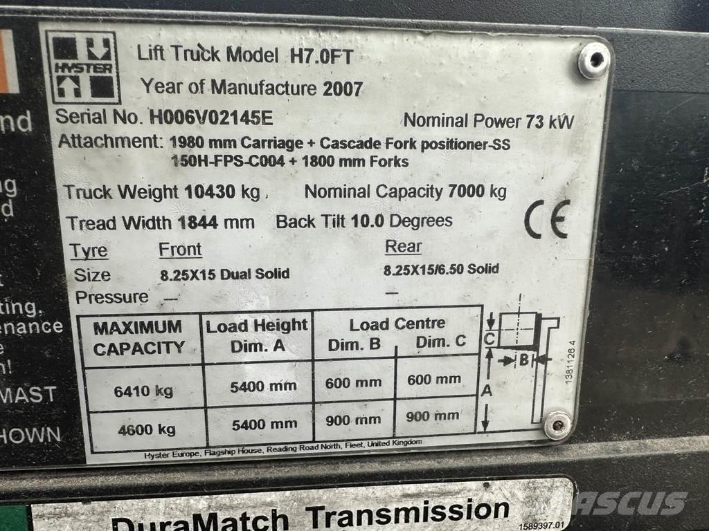 Hyster H7.0FT Carretillas LPG