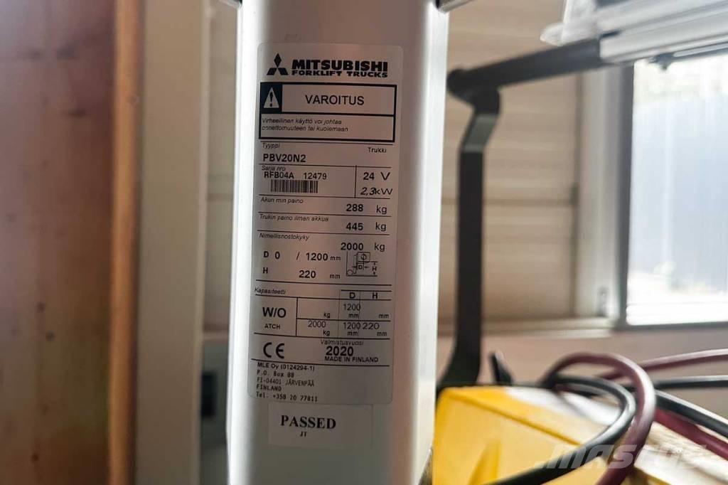 Mitsubishi PBV 20 N2 Transpaletas Eléctricas con plataforma