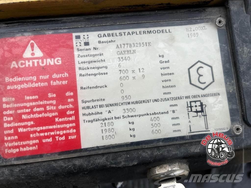 Hyster H2.00XL Otras carretillas elevadoras
