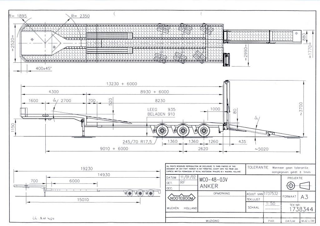 Nooteboom MCO-48-03V Semirremolques de góndola rebajada