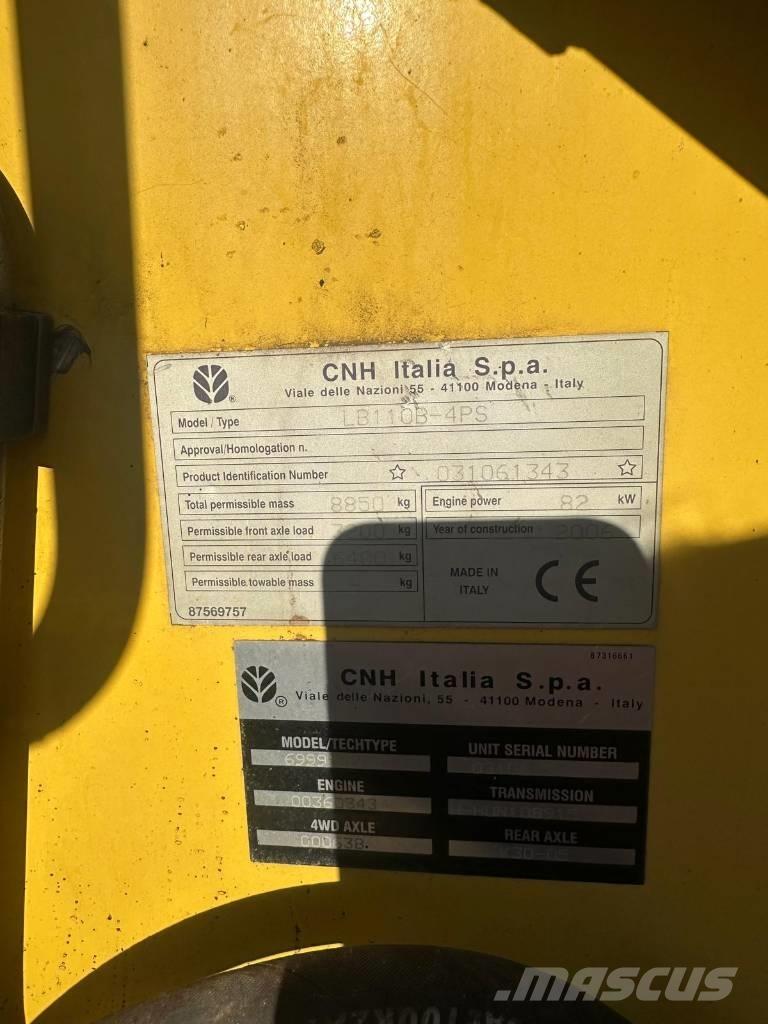 New Holland LB 110 B Chasis y suspención