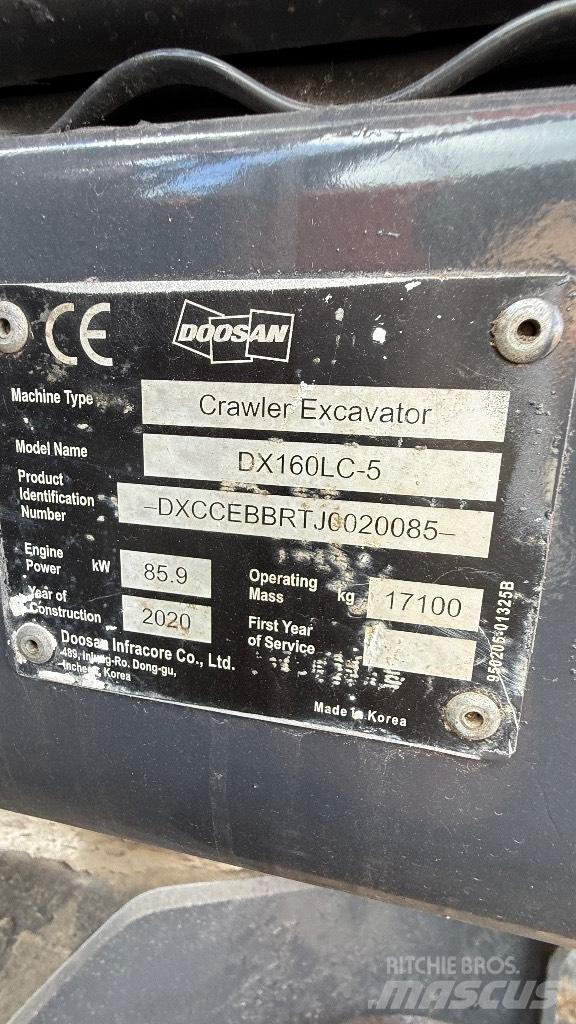 Doosan DX160LC-5 Excavadoras de cadenas