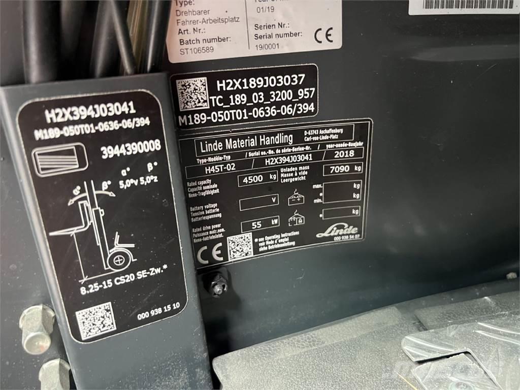 Linde H45T-02 Carretillas LPG