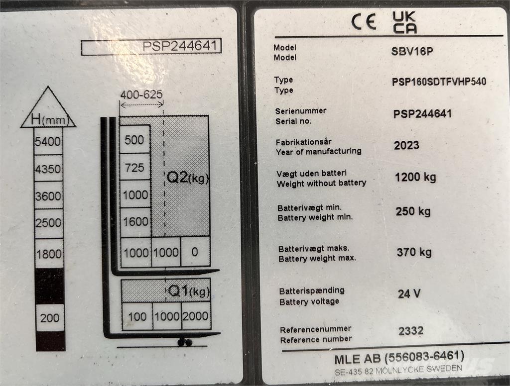 Mitsubishi SBV16PI Apiladores eléctricos autopropulsados