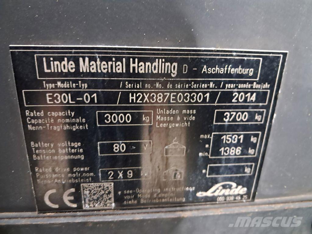 Linde E30L-01 Carretillas de horquilla eléctrica