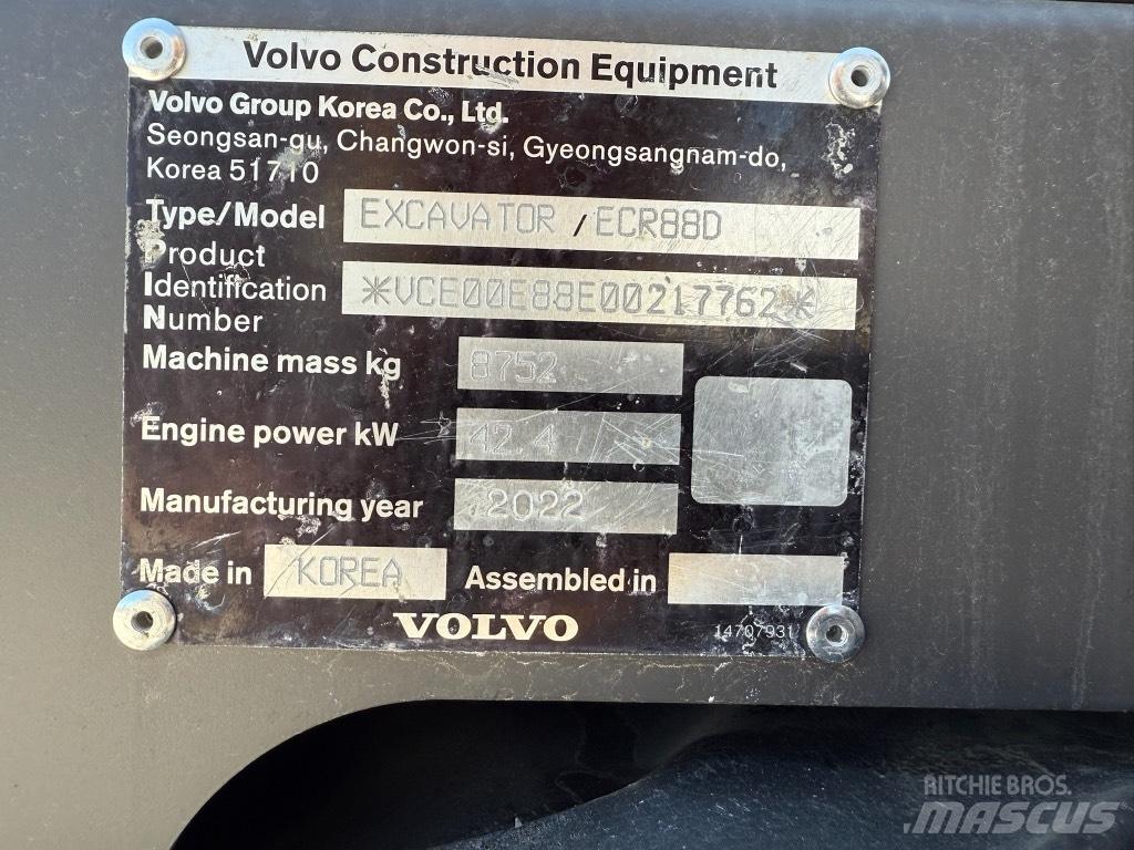 Volvo ECR88D Excavadoras 7t - 12t