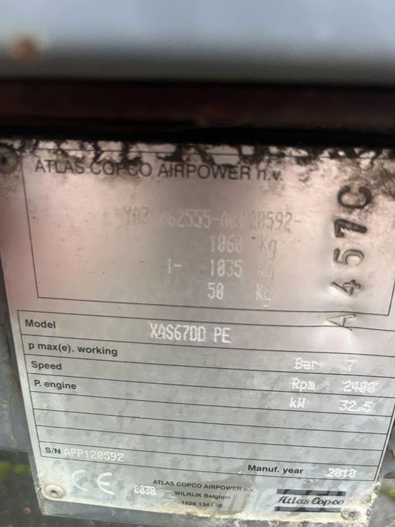 Atlas Copco XAS67 Compresores