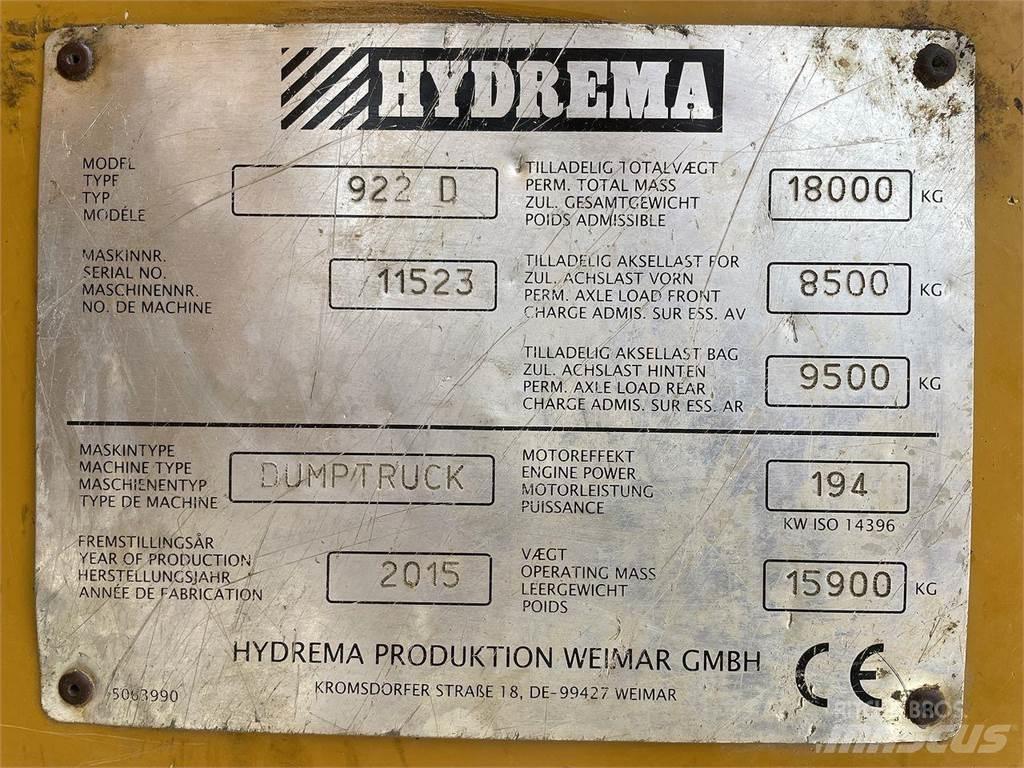 Hydrema 922D Dúmpers de obra