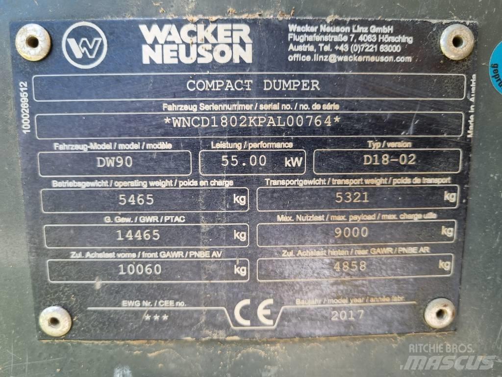 Wacker Neuson DW 90 Dúmpers de obra