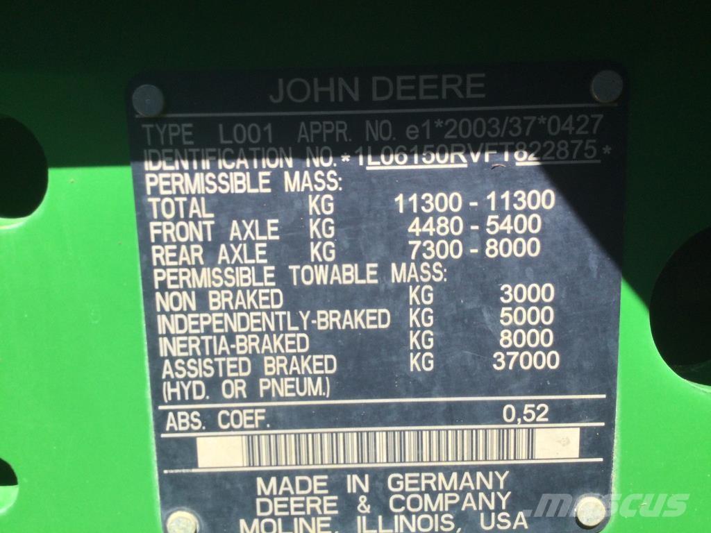 John Deere 6150R Tractores