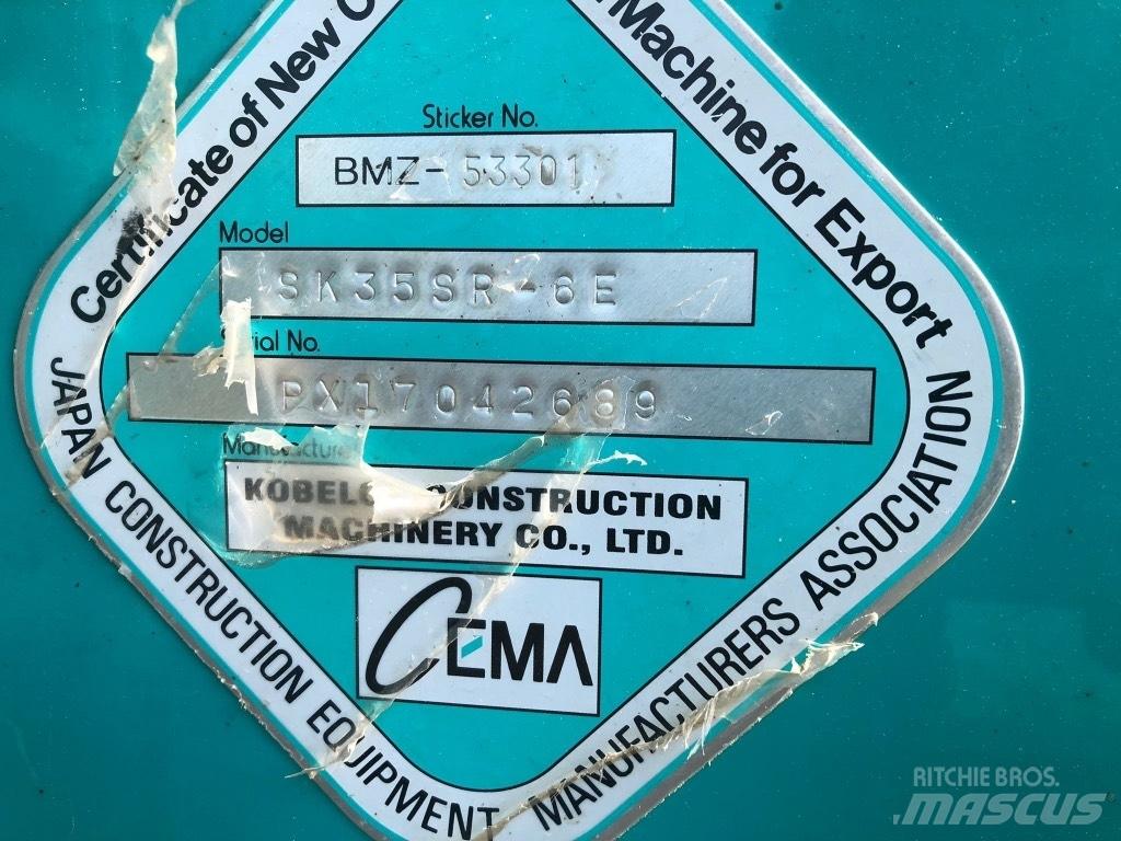 Kobelco SK 35 SR-6E Mini excavadoras < 7t