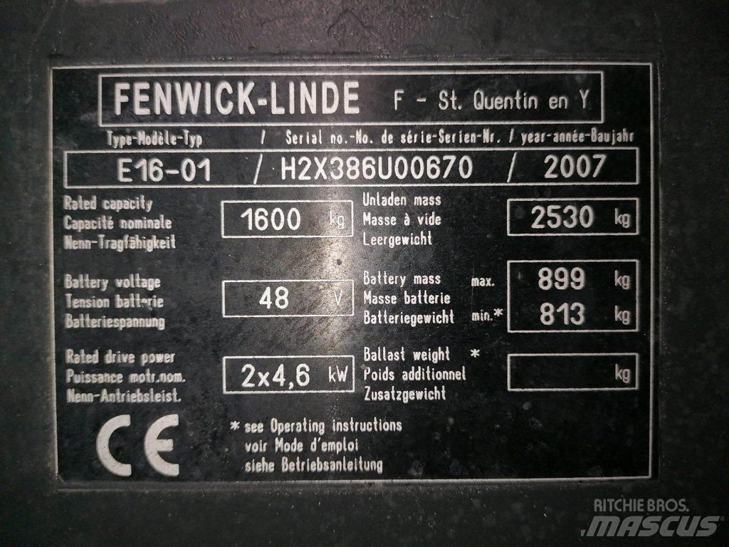 Linde E16-01 Carretillas de horquilla eléctrica