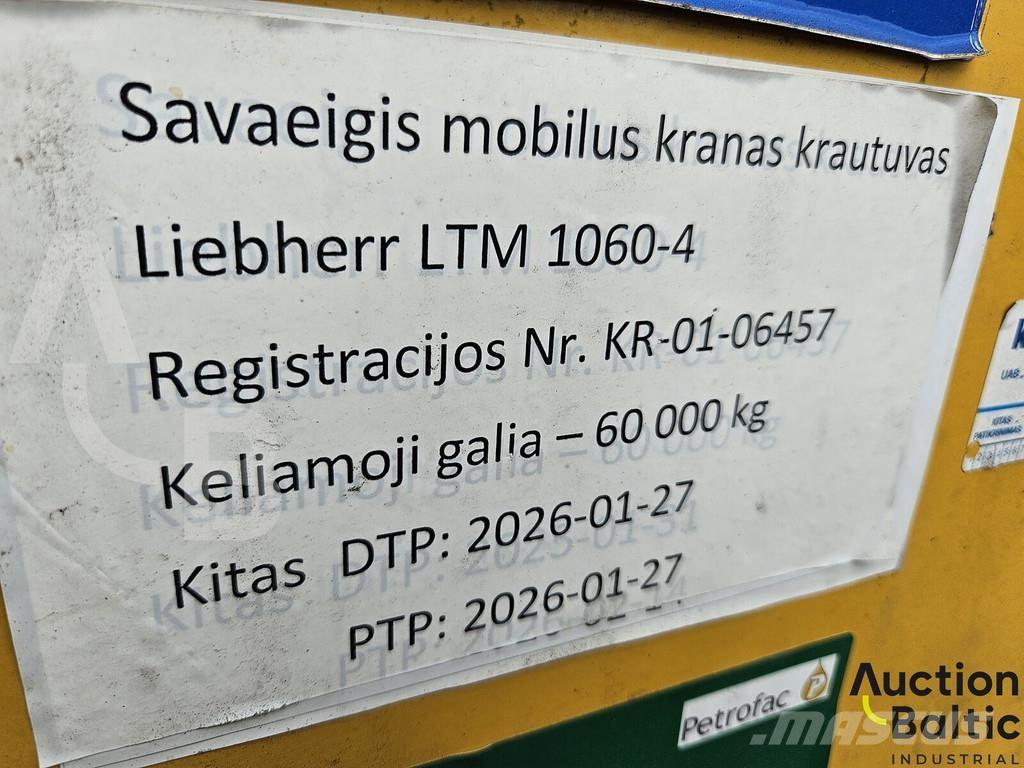 Liebherr LTM 1060 Camiones grúa
