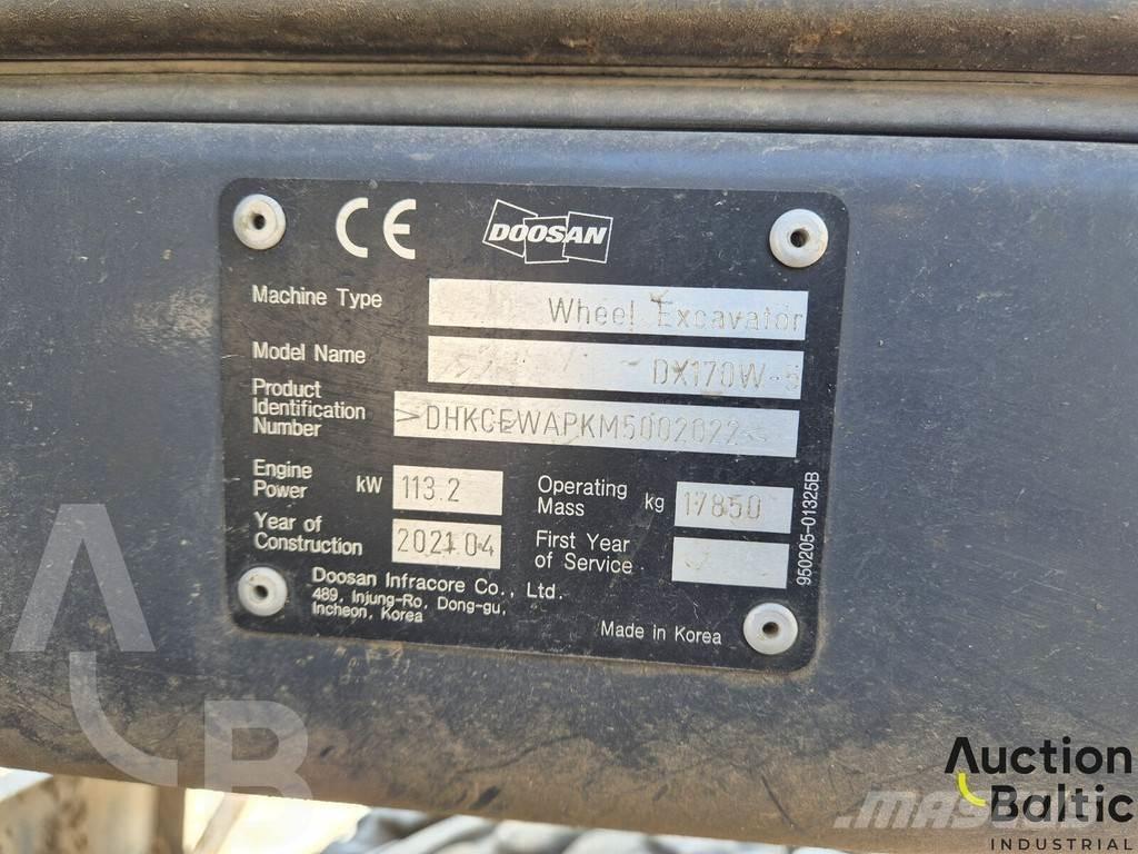 Doosan DX 170 W-5 Excavadoras de ruedas