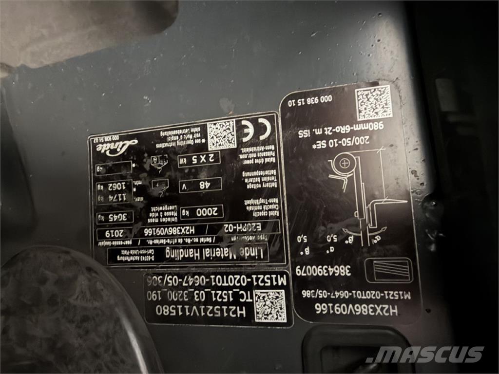 Linde E 20PH-02 Carretillas de horquilla eléctrica