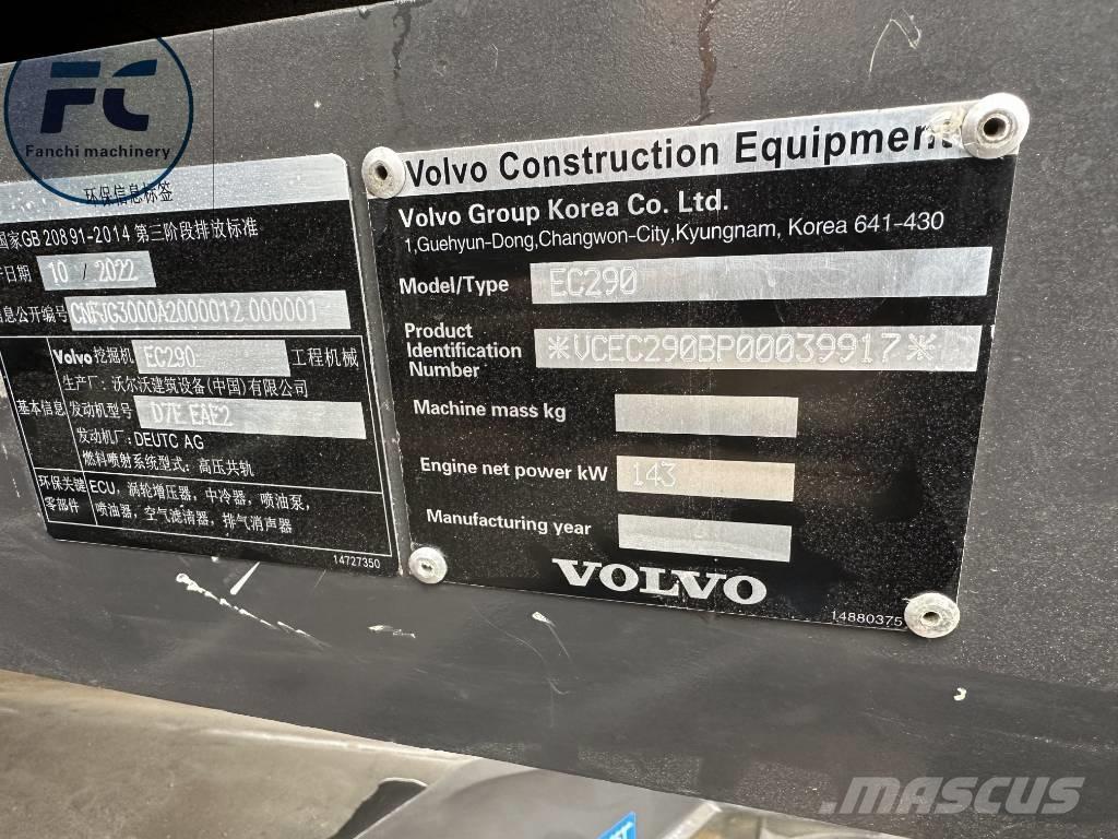 Volvo EC 290 Excavadoras de cadenas