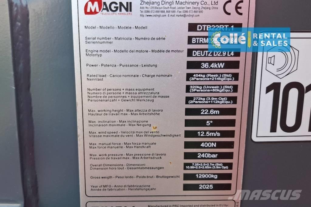Magni DTB 22 RT | 2025 Plataformas de trabajo telescópica