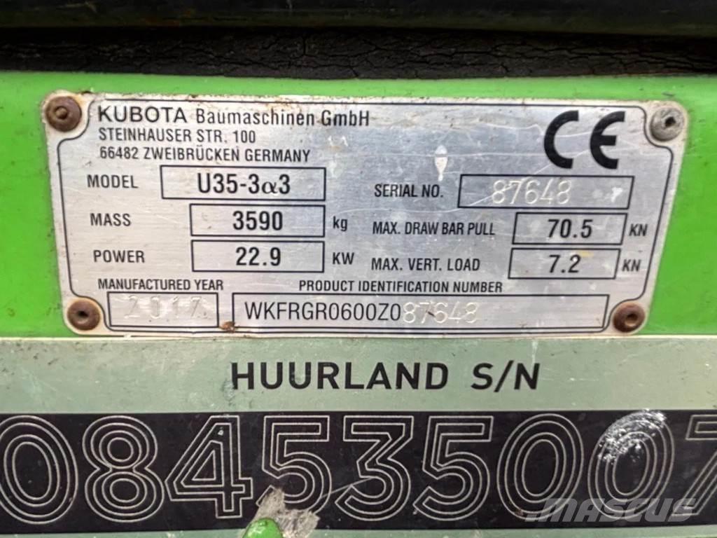 Kubota U35-3 Mini excavadoras < 7t