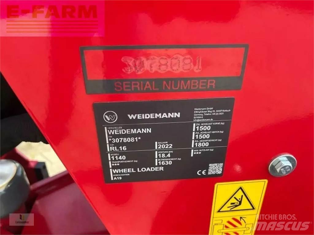 Weidemann 1140 Cargadoras sobre ruedas