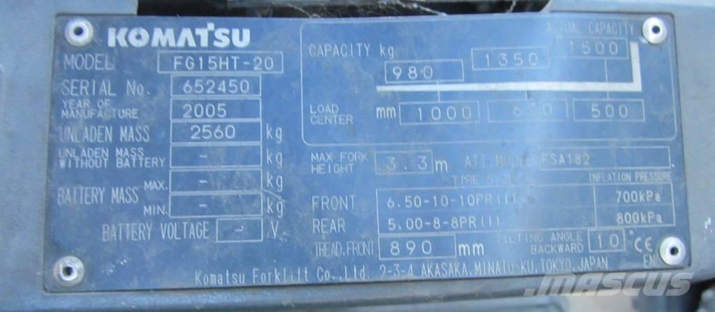 Komatsu FG 15 HT-20 Carretillas LPG