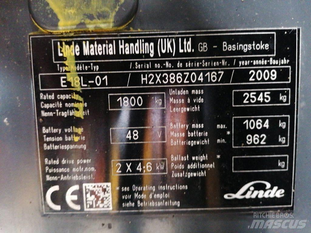Linde E18L-01 Carretillas de horquilla eléctrica