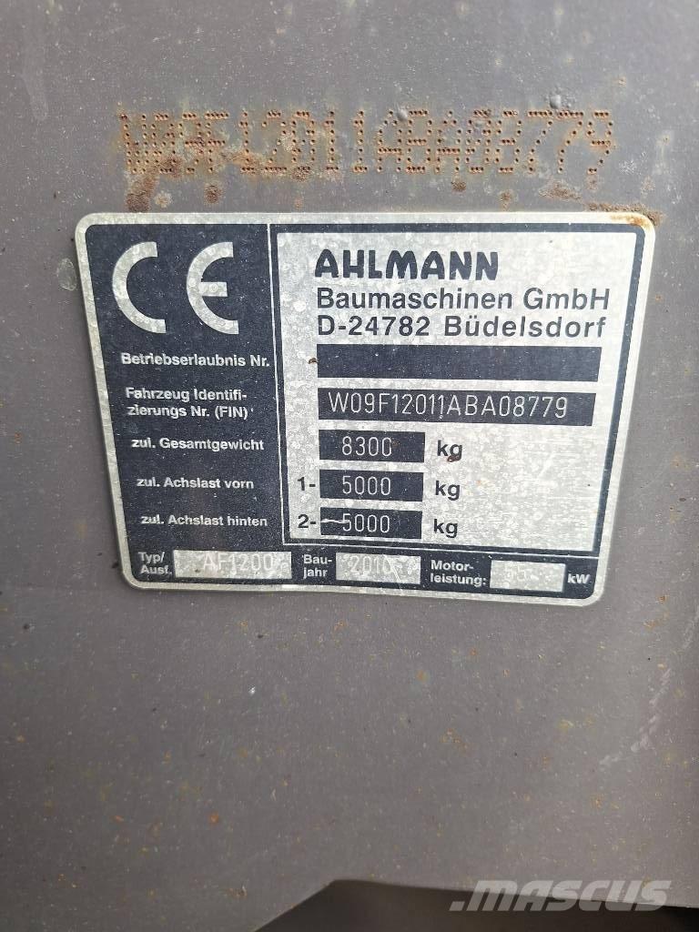 Ahlmann AF 1200 Cargadoras sobre ruedas