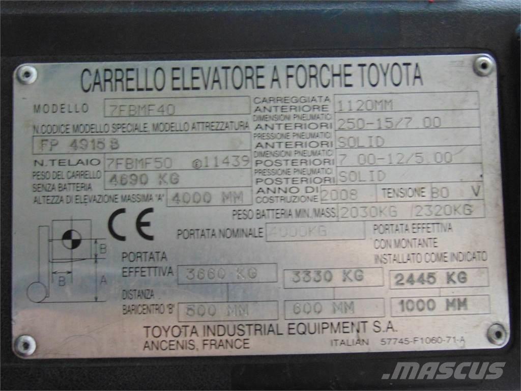 Toyota 7FBMF40 Carretillas de horquilla eléctrica