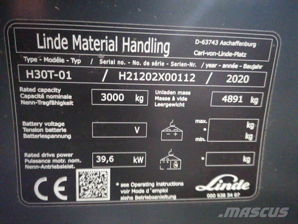 Linde H30T-01 Carretillas LPG