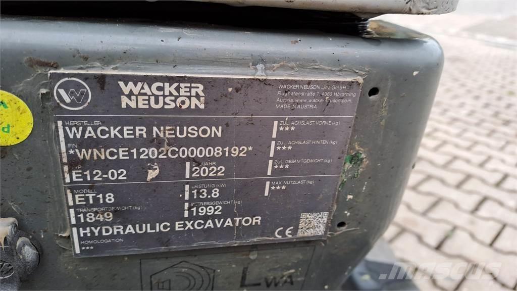 Wacker Neuson ET18 Excavadoras de cadenas