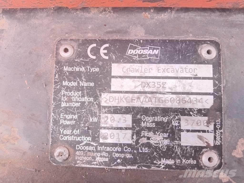 Doosan DX 35 Z Mini excavadoras < 7t