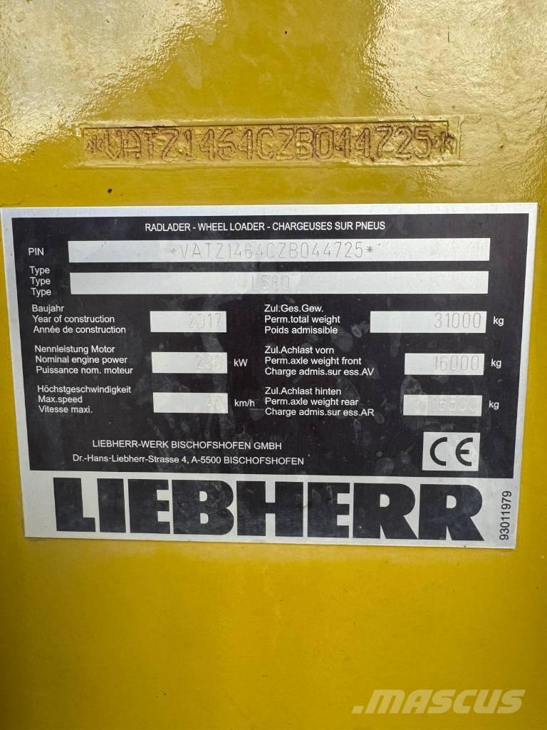Liebherr L 580 Cargadoras sobre ruedas