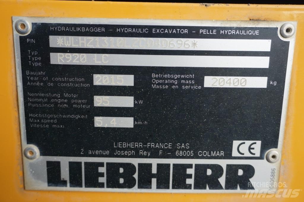 Liebherr R 920 LC Excavadoras de cadenas