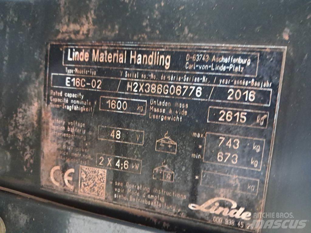 Linde E16C-02 Carretillas de horquilla eléctrica