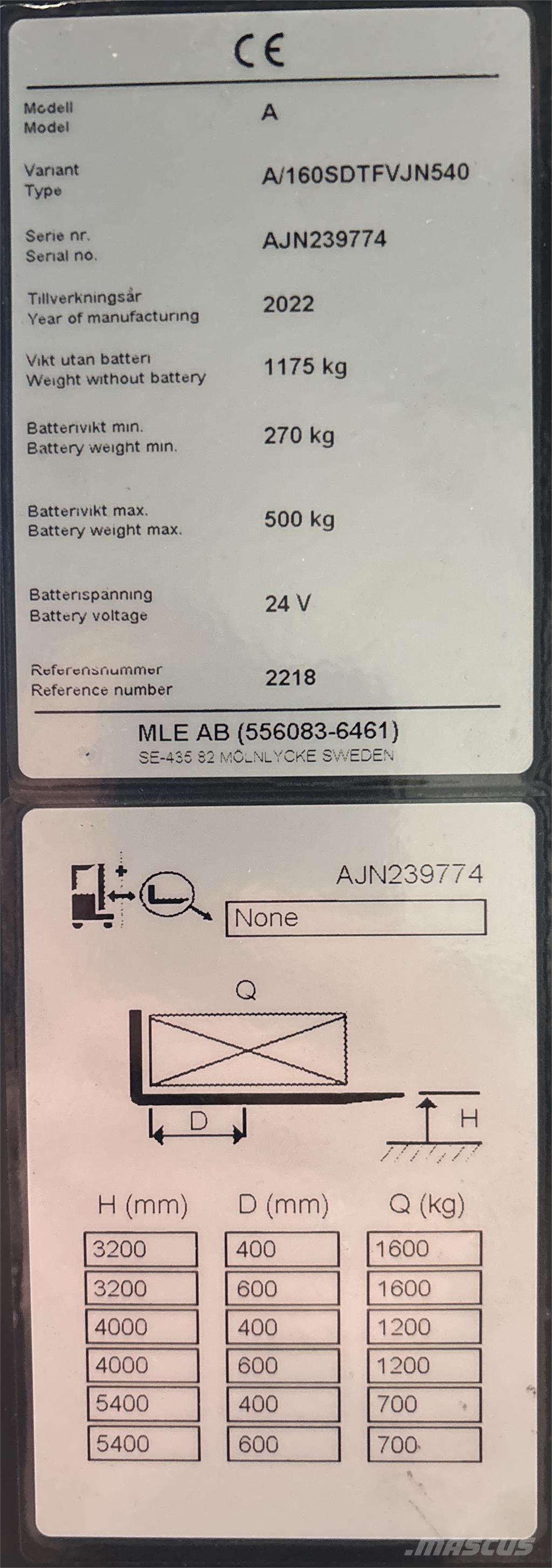 Atlet A160 Apiladores eléctricos autopropulsados