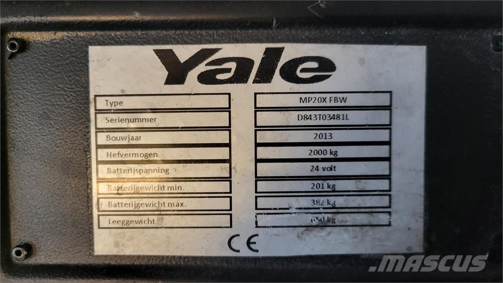 Yale MP20X 2013 Apiladores eléctricos