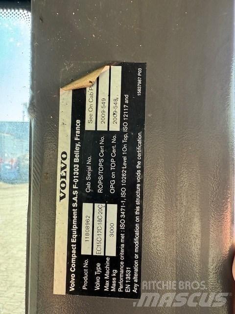 Volvo EC15 C CAB Cabinas e interior