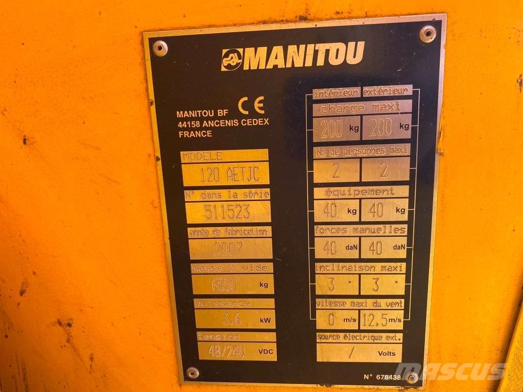 Manitou 120 AET JC Plataforma de trabajo articulada