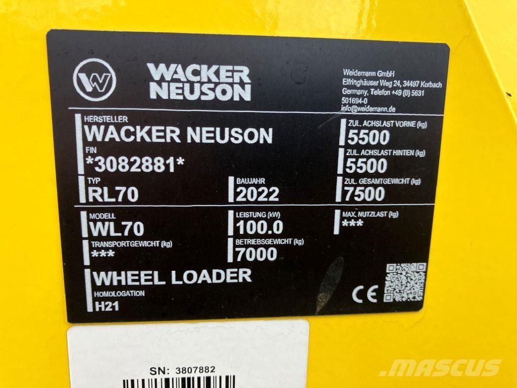 Wacker WL 70 Cargadoras sobre ruedas