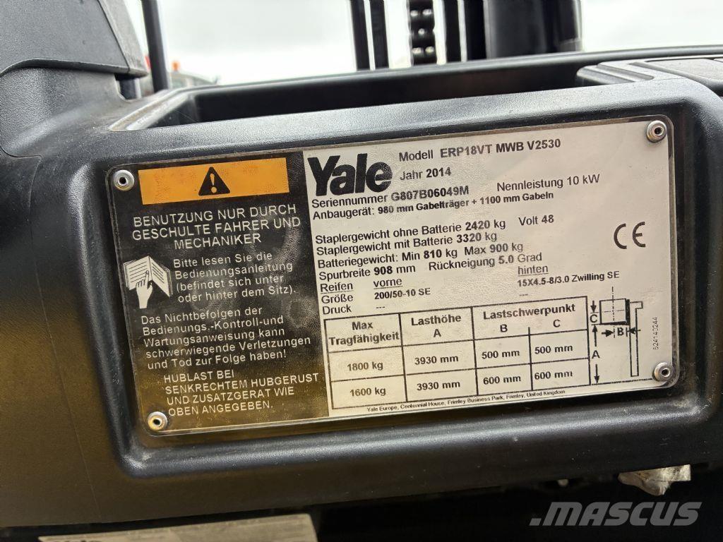 Yale ERP 18VT Carretillas de horquilla eléctrica