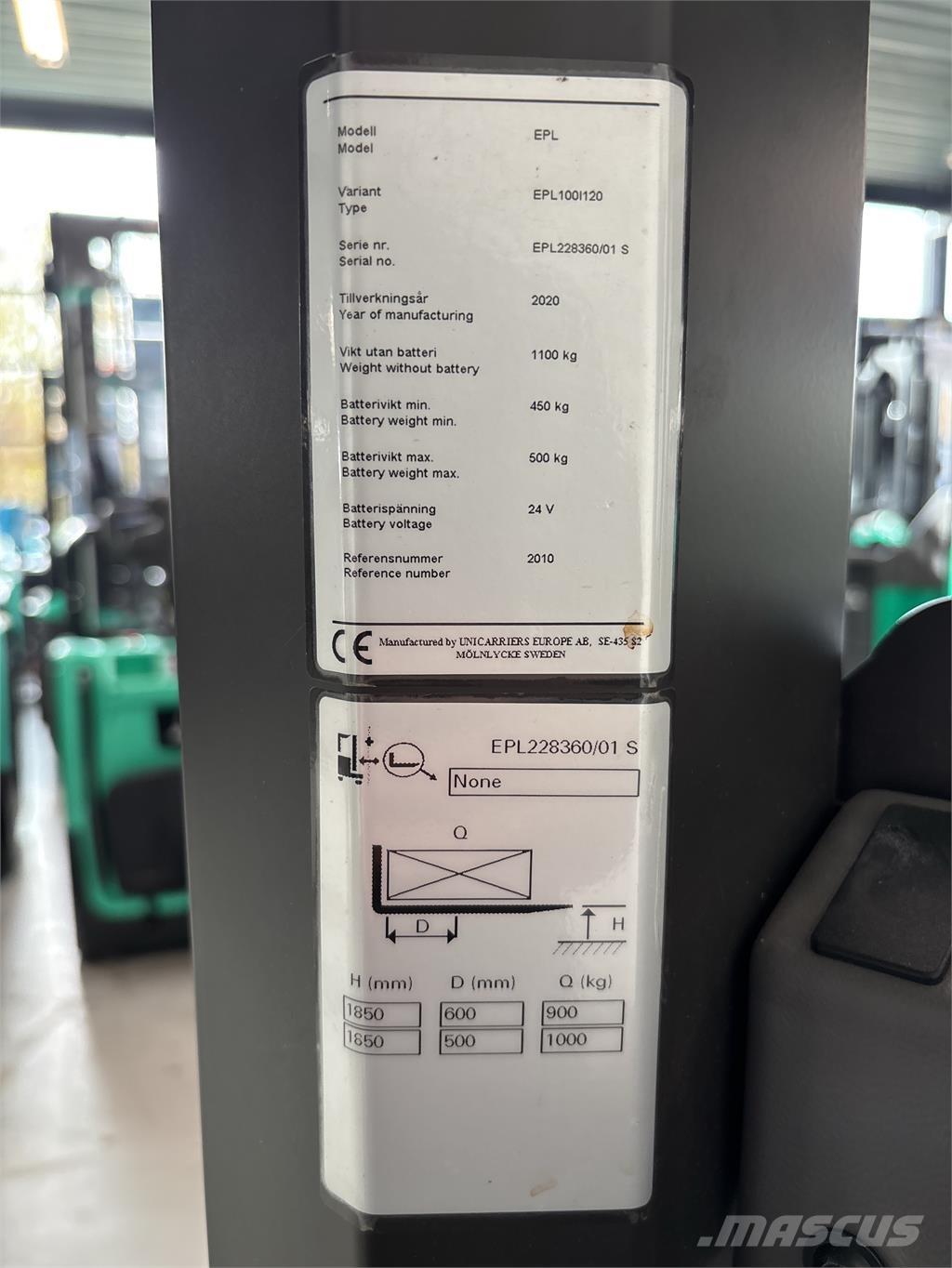 UniCarriers EPL100 Recogepedidos de baja altura