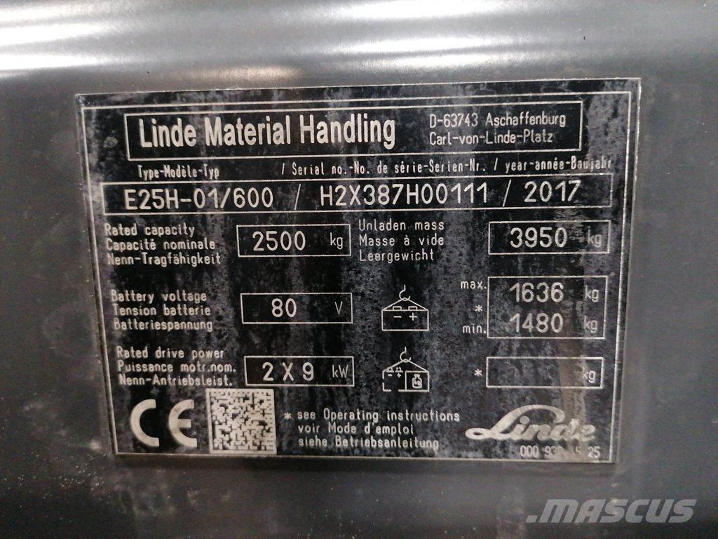 Linde E25H-01/600 Carretillas de horquilla eléctrica