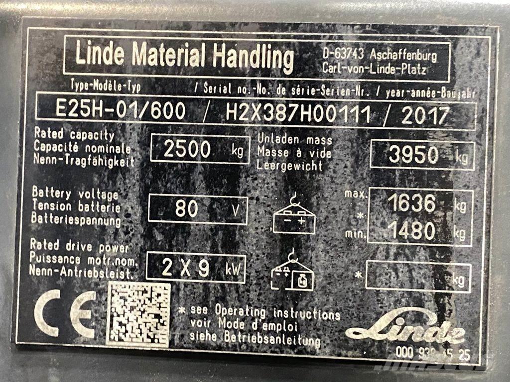 Linde E25H-01/600 Carretillas de horquilla eléctrica