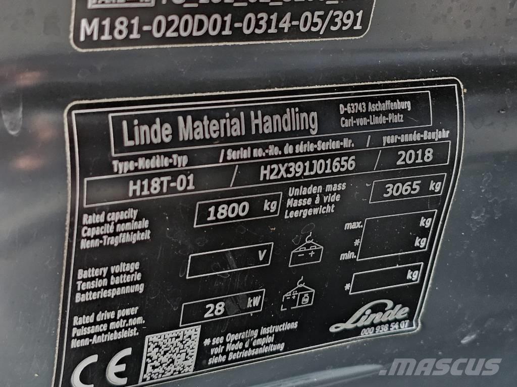 Linde H18T-01 Carretillas LPG