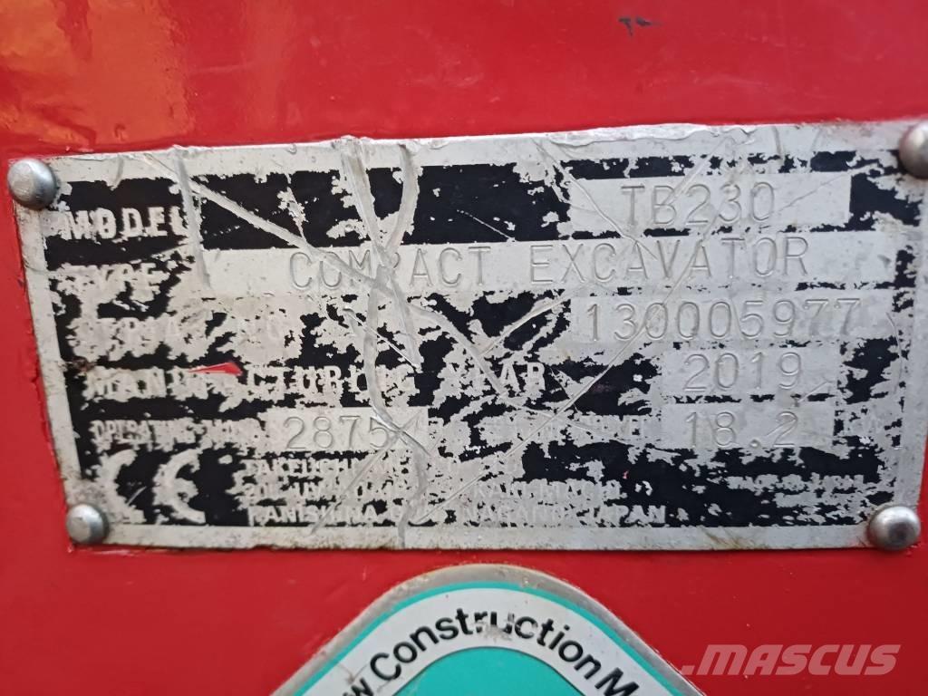 Takeuchi TB 230 Mini excavadoras < 7t