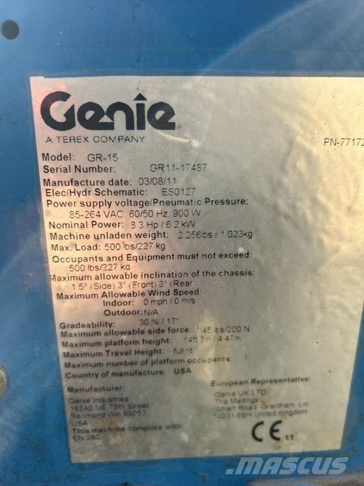 Genie GR-15 Plataforma de trabajo articulada