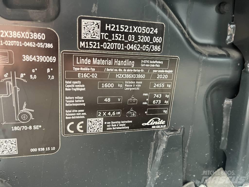Linde E 16 C-02 Carretillas de horquilla eléctrica