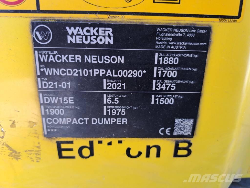 Wacker Neuson DW15e Dúmpers de obra